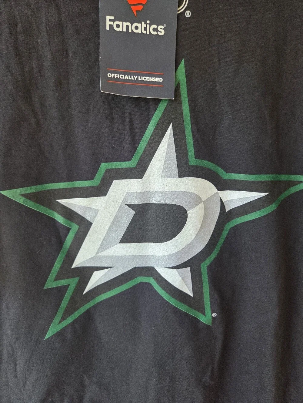 Fantatics Dallas Stars TShirt M Black Mikko Rantanen #96 Logo Hockey NWT NHL